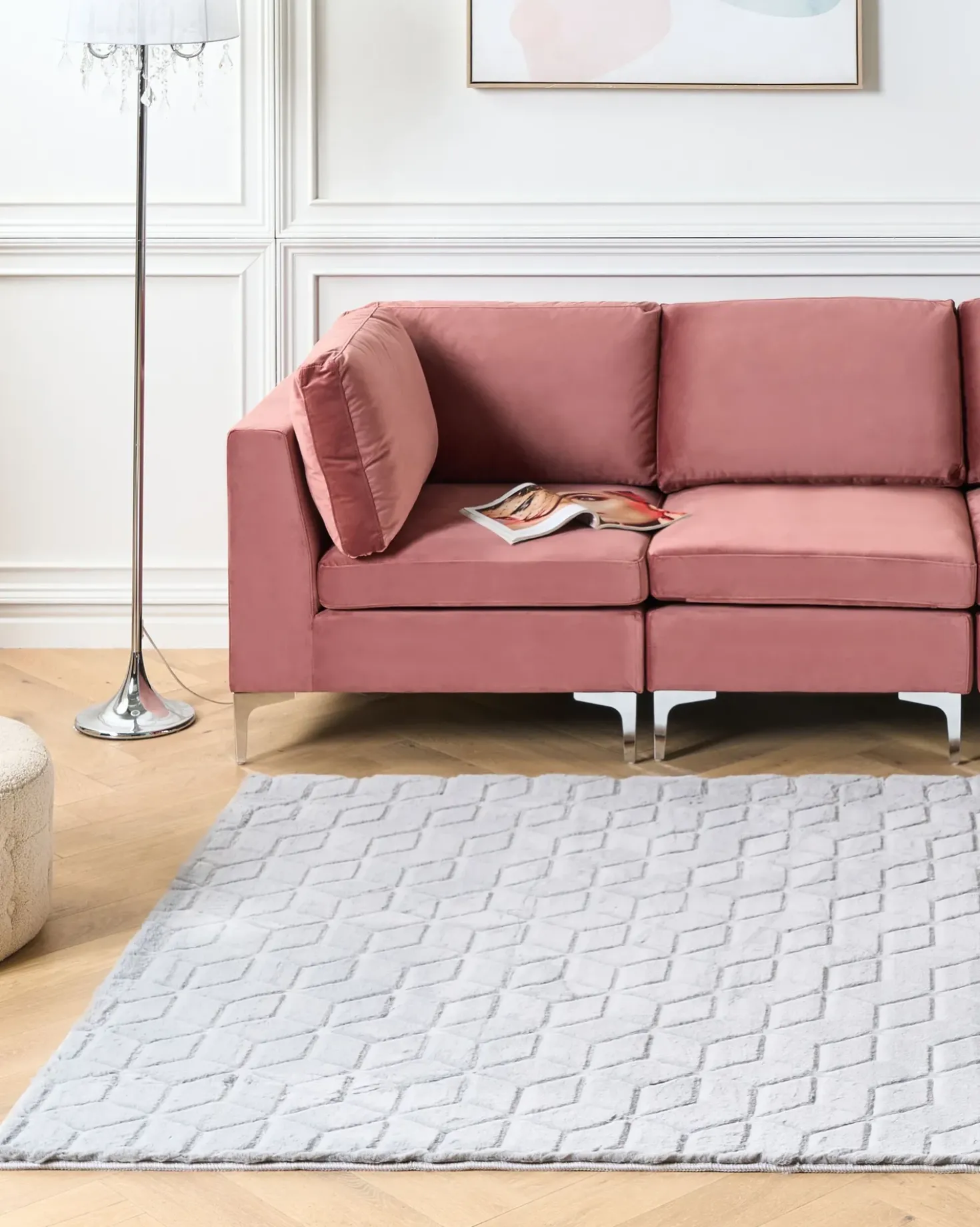 Tappeto in pelliccia sintetica THATTA Grigio 160 x 230 cm
