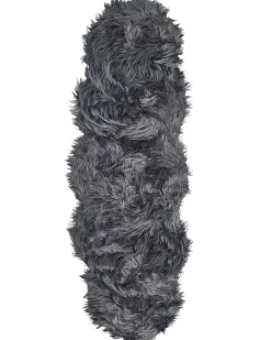 Tappeto in pelliccia sintetica MAMUNGARI Grigio scuro 60 x 180 cm