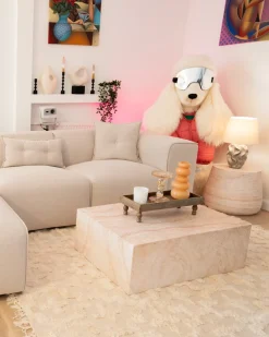 Tappeto ITANAGAR Beige 160 x 230 cm Cotone