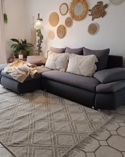 Tappeto KACEM Beige 160 x 230 cm Cotone