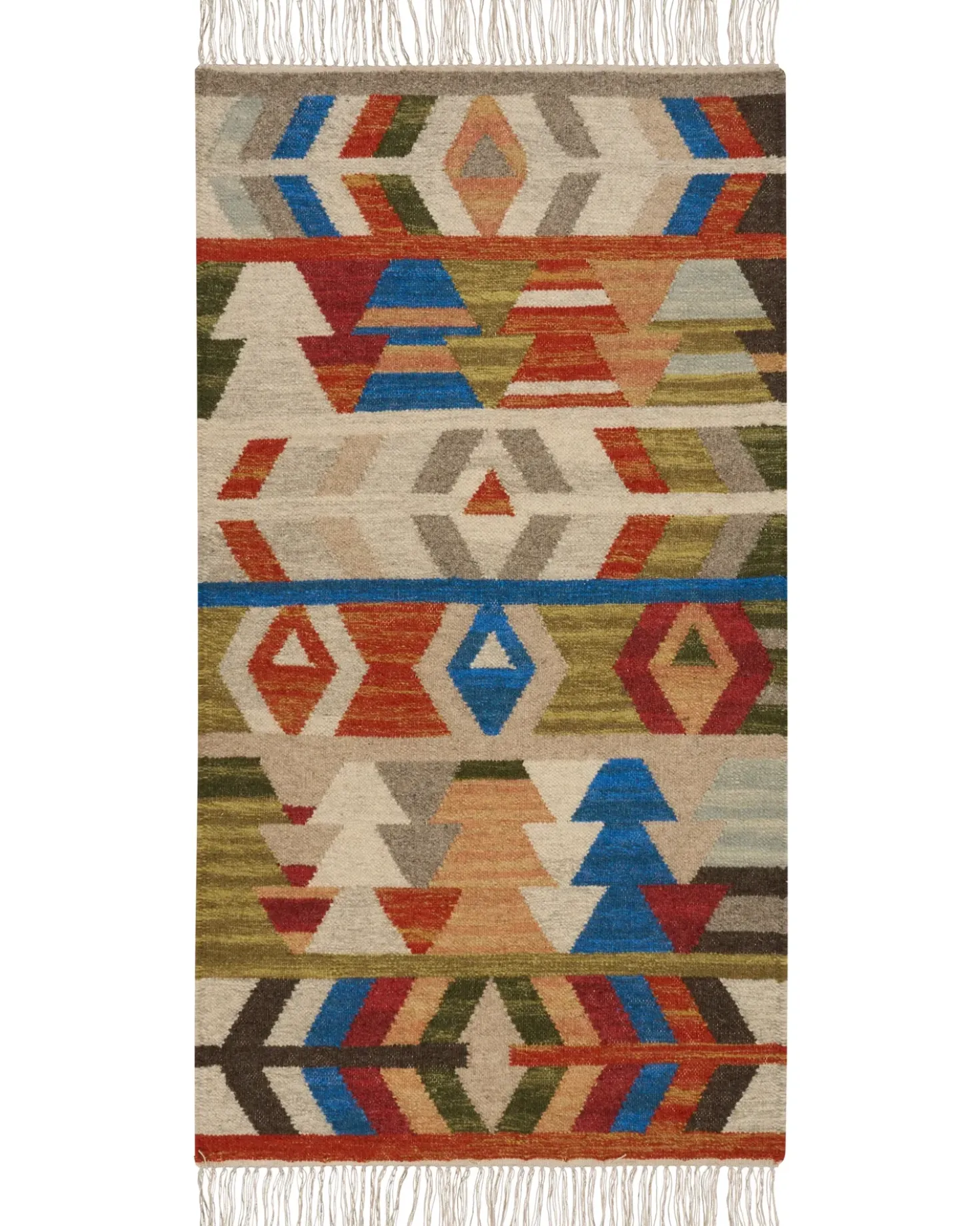 Tappeto KAGHSI Multicolore 80 x 150 cm Lana Kilim