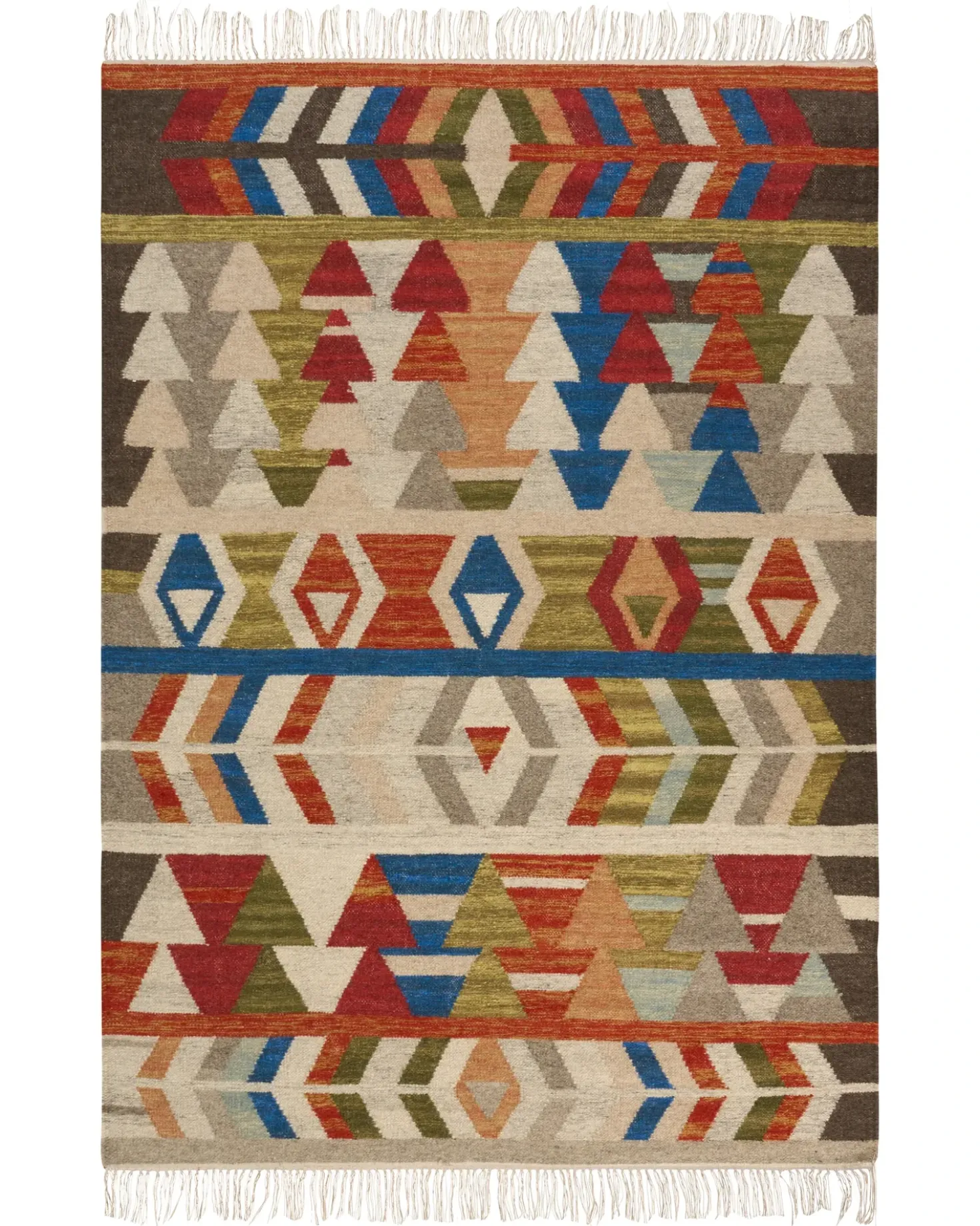 Tappeto KAGHSI Multicolore 140 x 200 cm Lana Kilim