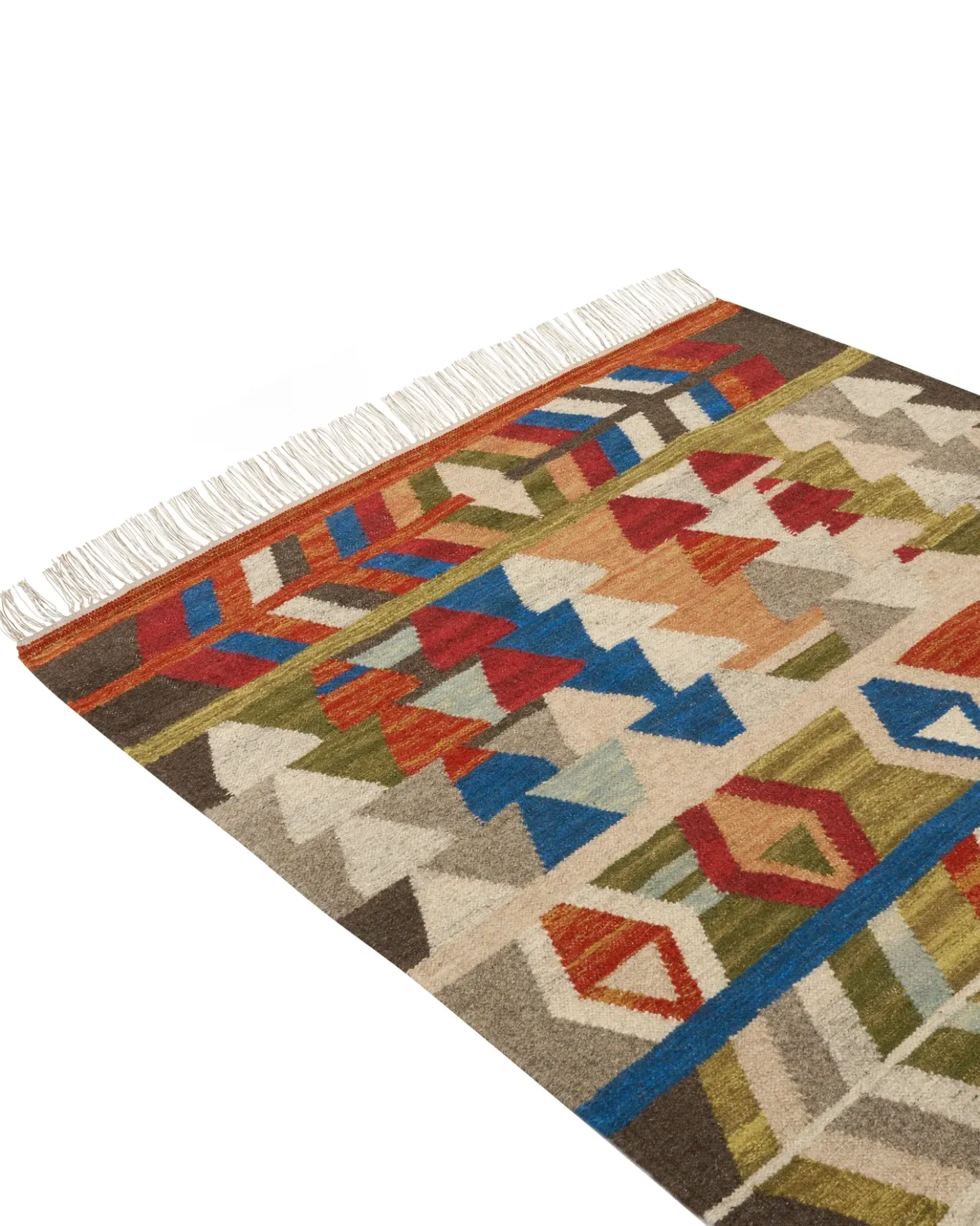 Tappeto KAGHSI Multicolore 140 x 200 cm Lana Kilim