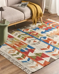 Tappeto KAGHSI Multicolore 140 x 200 cm Lana Kilim