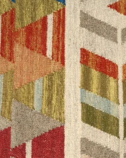 Tappeto KAGHSI Multicolore 140 x 200 cm Lana Kilim