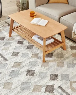 Tappeto KAGHTSRASHEN Beige 160 x 230 cm Lana Kilim