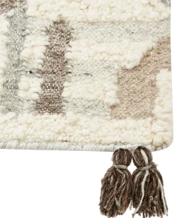 Tappeto KAGHTSRASHEN Beige 160 x 230 cm Lana Kilim