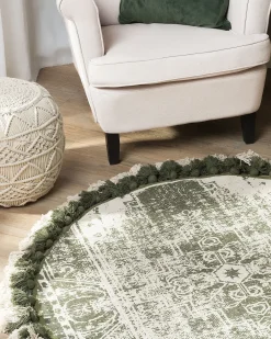 Tappeto KAHTA Verde ø 120 cm Cotone
