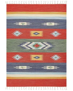 Tappeto KAMARIS Multicolore 140 x 200 cm Cotone Kilim