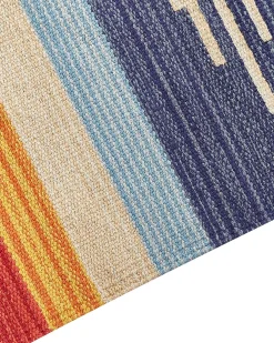 Tappeto KAMARIS Multicolore 140 x 200 cm Cotone Kilim