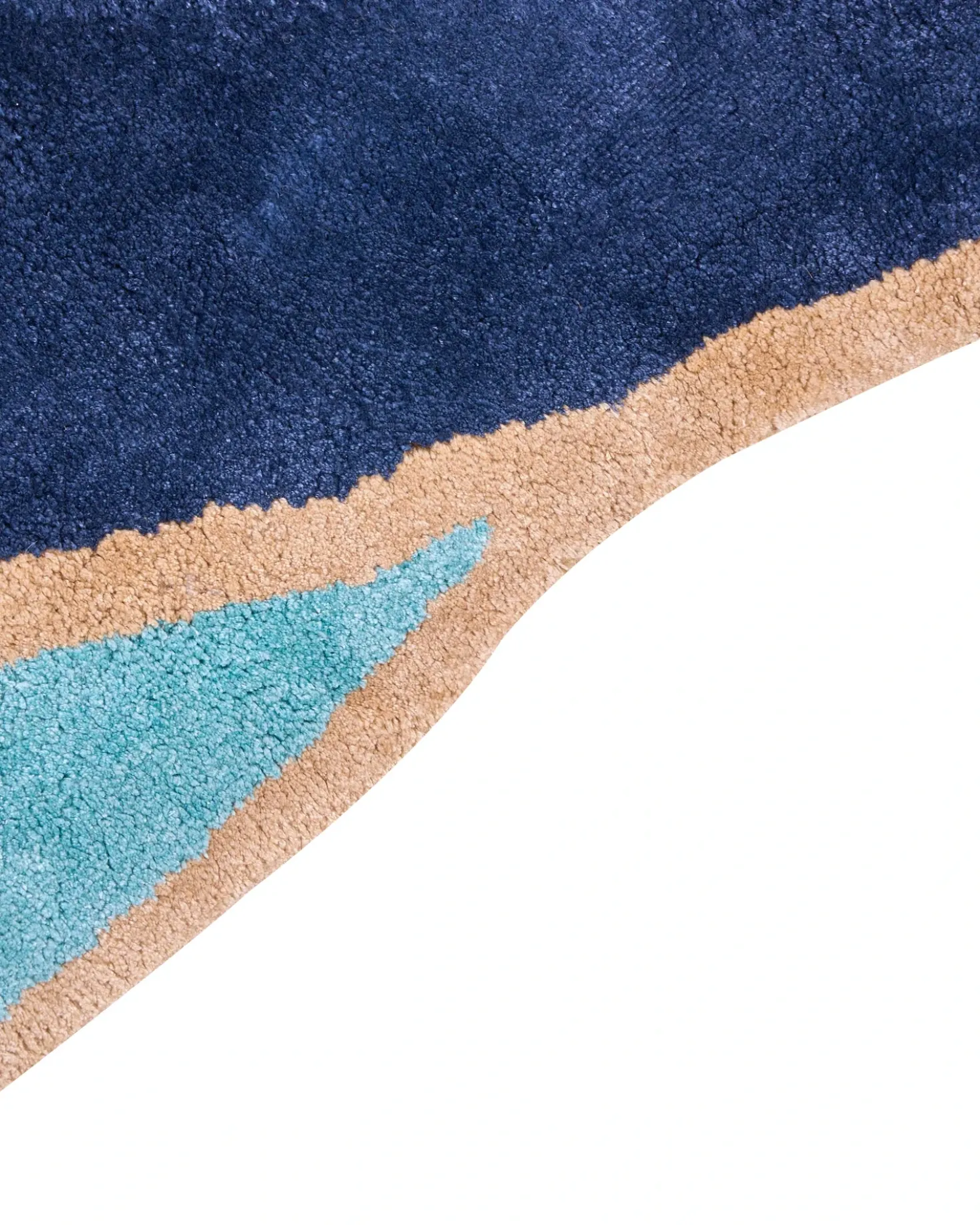 Tappeto KANRACH Blu marino 200 x 200 cm Viscosa