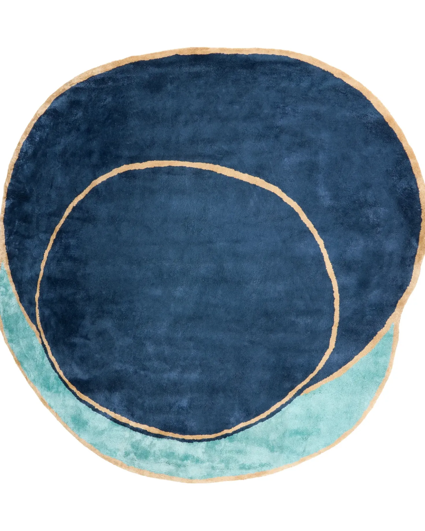 Tappeto KANRACH Blu marino 200 x 200 cm Viscosa