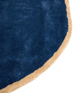 Tappeto KANRACH Blu marino 200 x 200 cm Viscosa