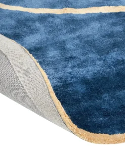 Tappeto KANRACH Blu marino 200 x 200 cm Viscosa
