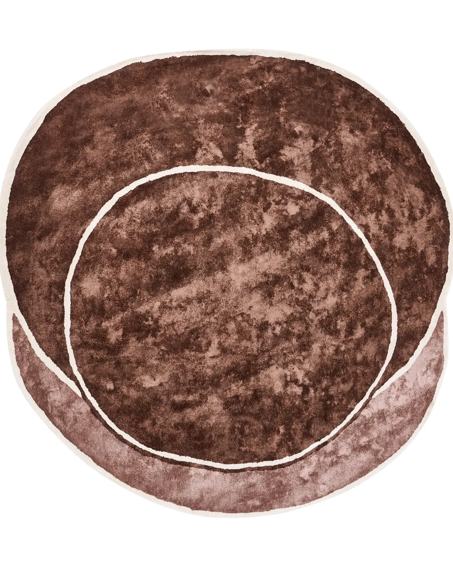 Tappeto KANRACH Marrone 200 x 200 cm Viscosa