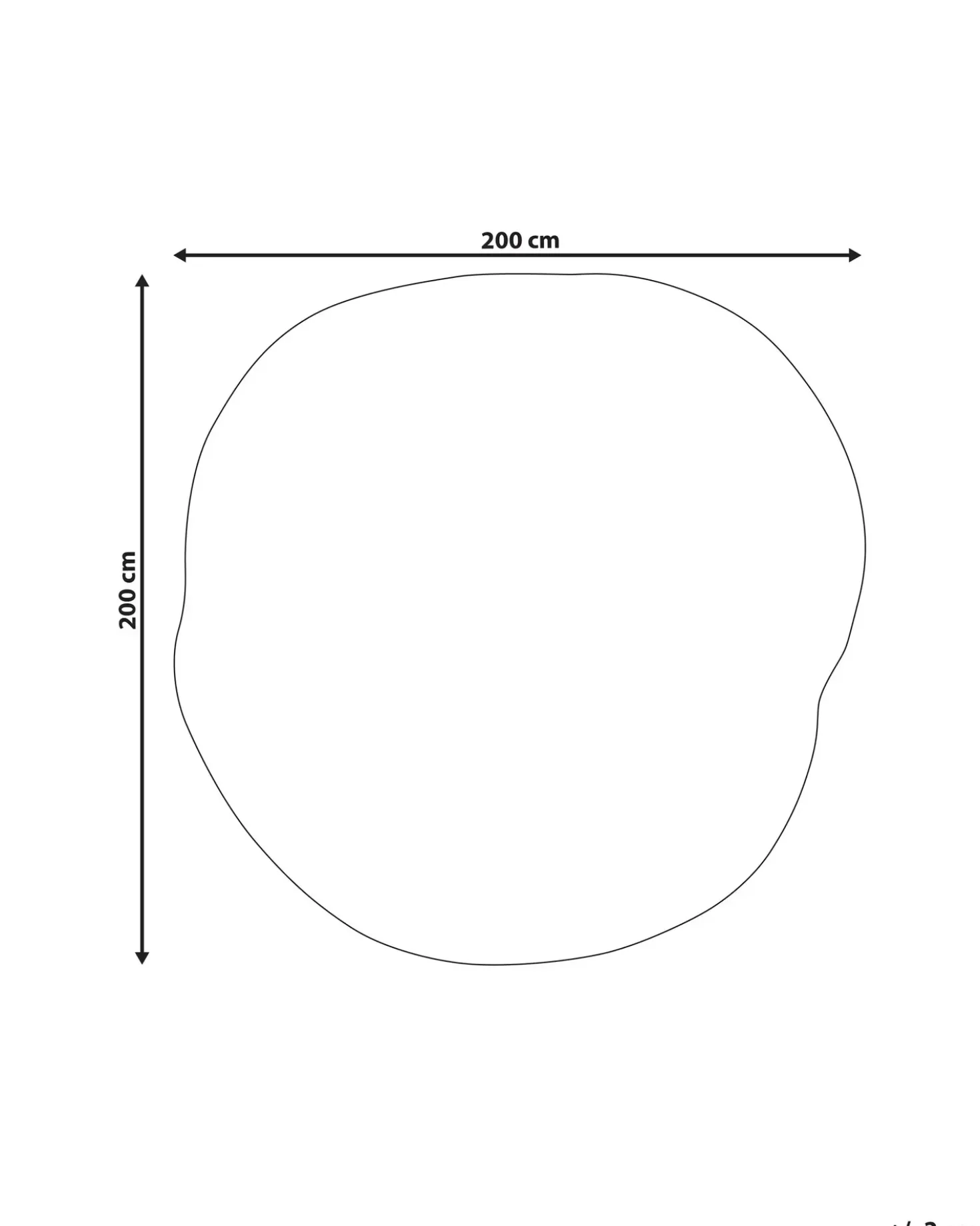 Tappeto KANRACH Marrone 200 x 200 cm Viscosa