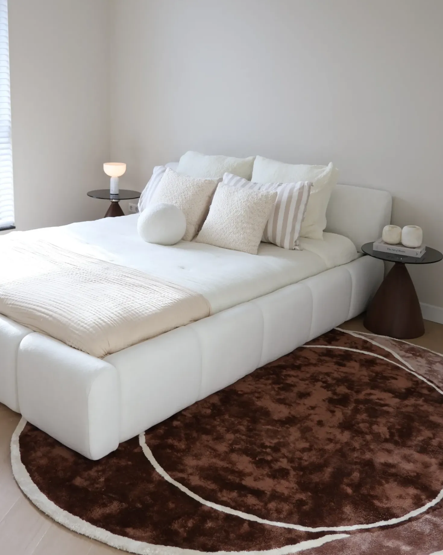 Tappeto KANRACH Marrone 200 x 200 cm Viscosa