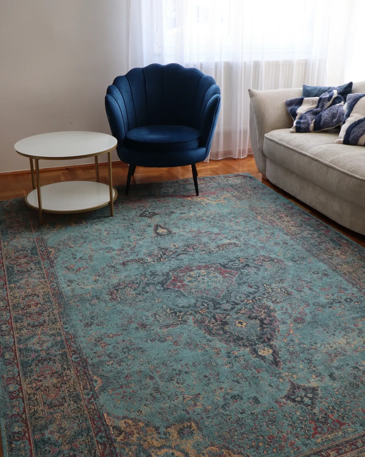 Tappeto KANSU Blu 160 x 230 cm Cotone