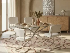 Tappeto KAPPAR Beige 160 x 230 cm Viscosa