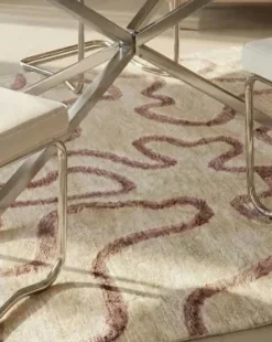 Tappeto KAPPAR Beige 160 x 230 cm Viscosa
