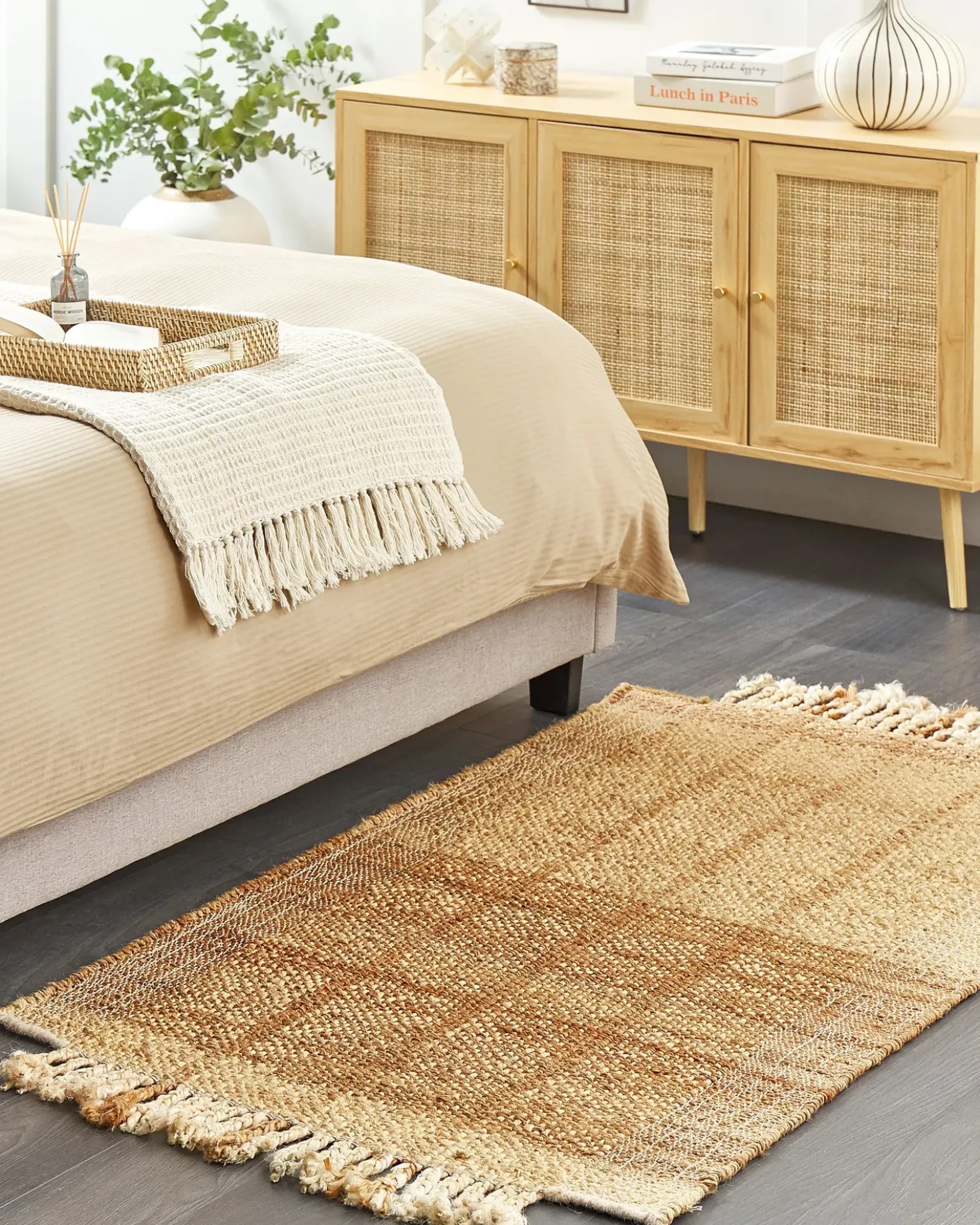 Tappeto KARKIN Beige 80 x 150 cm Iuta