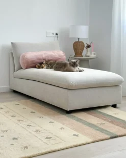 Tappeto KARLI Beige 160 x 230 cm Lana Persiano