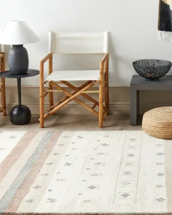 Tappeto KARLI Beige 160 x 230 cm Lana Persiano