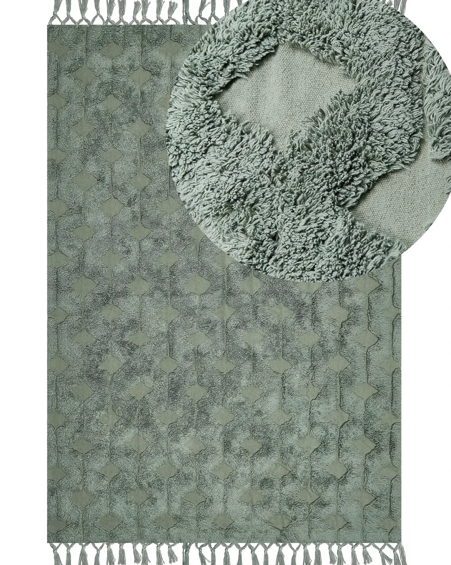 Tappeto KARS Verde 160 x 230 cm Cotone