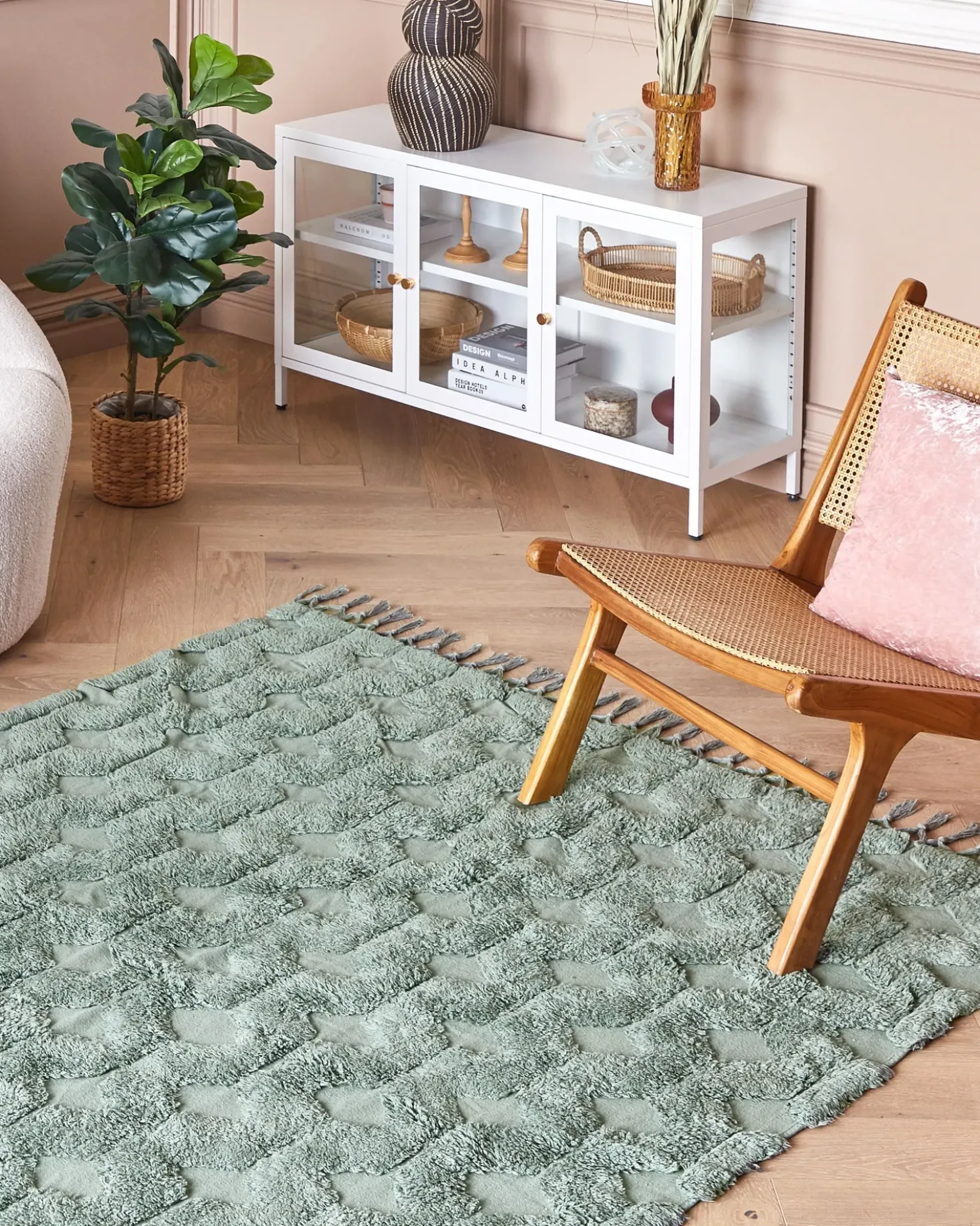Tappeto KARS Verde 160 x 230 cm Cotone