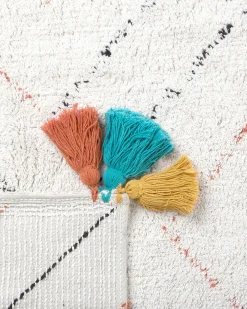 Tappeto KARTAL Bianco 80 x 150 cm Cotone
