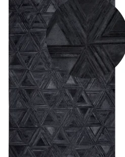 Tappeto KASAR Nero 140 x 200 cm Pelle naturale