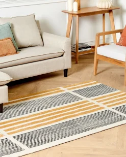 Tappeto KATRA Beige 140 x 200 cm Cotone
