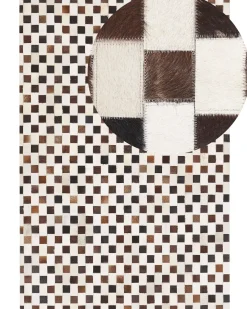 Tappeto KAYABEY Beige 160 x 230 cm Pelle naturale