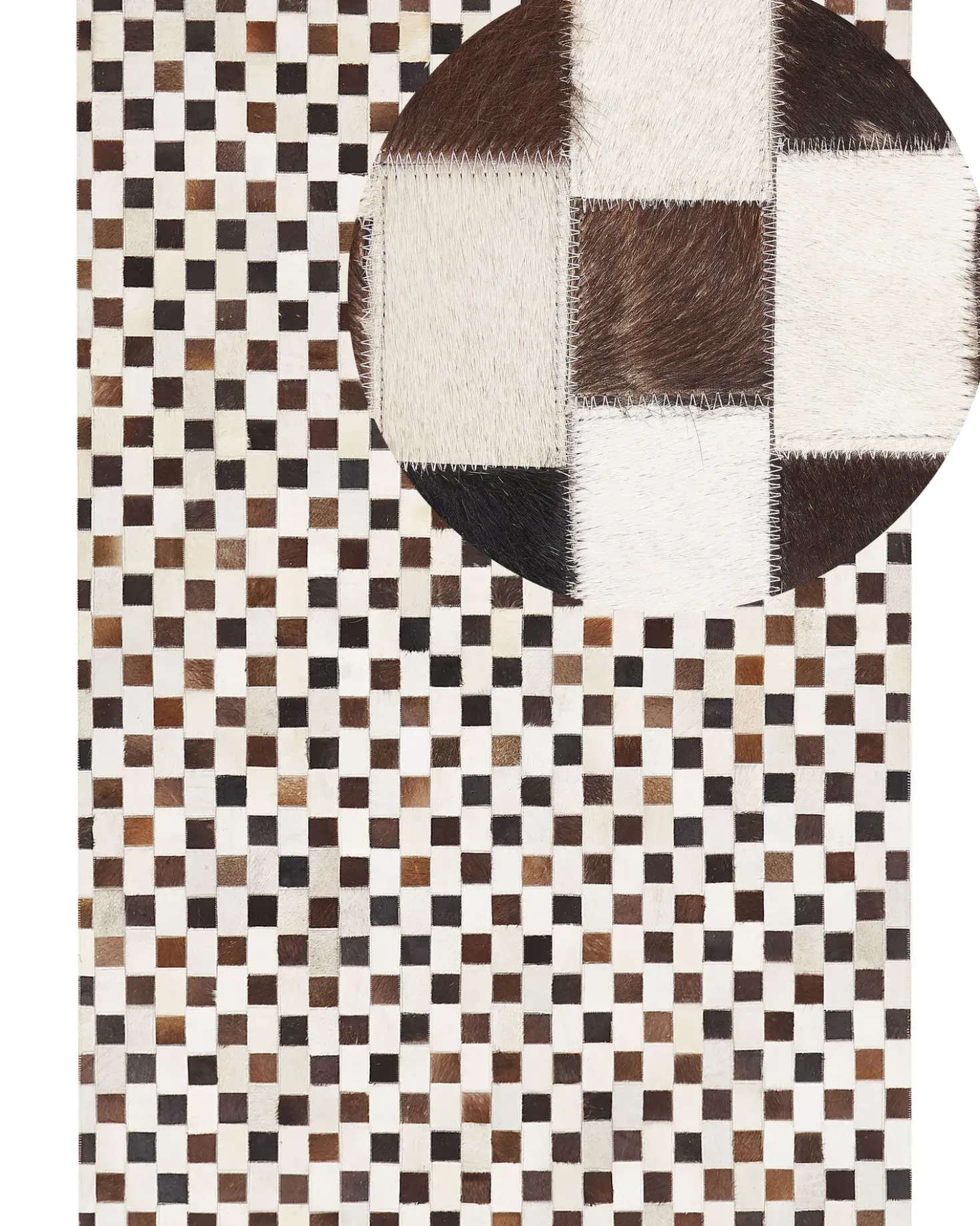 Tappeto KAYABEY Beige 160 x 230 cm Pelle naturale