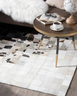 Tappeto KEMAH Nero 140 x 200 cm Pelle naturale