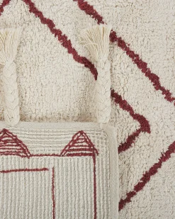 Tappeto KENITRA Bianco sporco 160 x 230 cm Cotone
