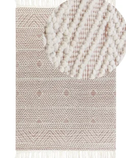 Tappeto KESTEL Marrone Beige 160 x 230 cm Lana