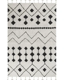 Tappeto KHEMISSET Bianco sporco 160 x 230 cm Cotone