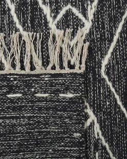 Tappeto KHENIFRA Nero 160 x 230 cm Cotone