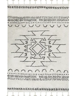 Tappeto KHOURIBGA Bianco sporco 160 x 230 cm Cotone