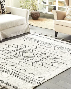 Tappeto KHOURIBGA Bianco sporco 160 x 230 cm Cotone