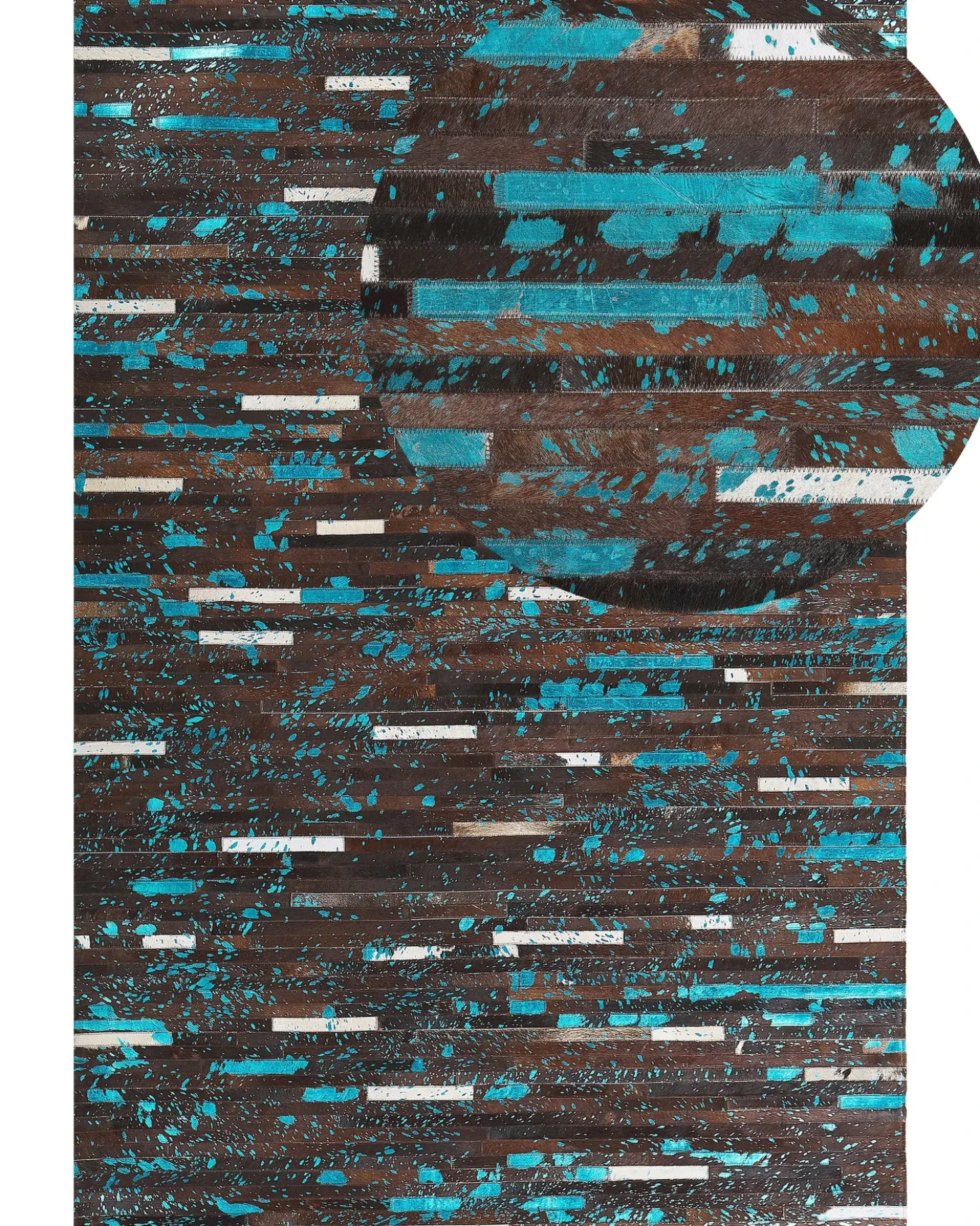 Tappeto KISIR Marrone scuro 160 x 230 cm Pelle naturale