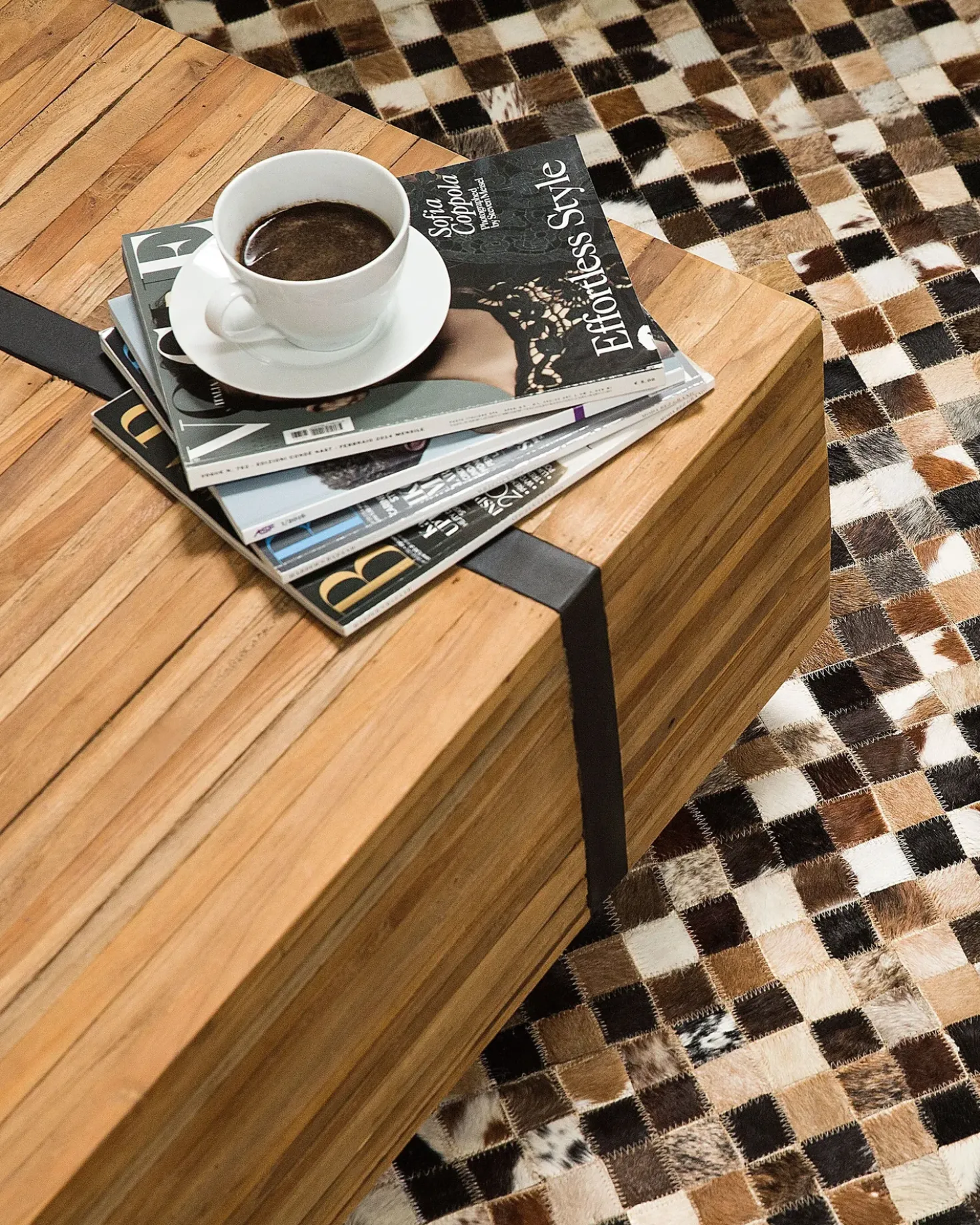 Tappeto KONYA Marrone 160 x 230 cm Pelle naturale