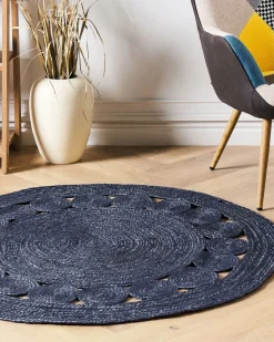 Tappeto KOYUNLU Blu scuro ø 120 cm Iuta