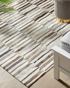 Tappeto KULALAR Beige 160 x 230 cm Pelle naturale