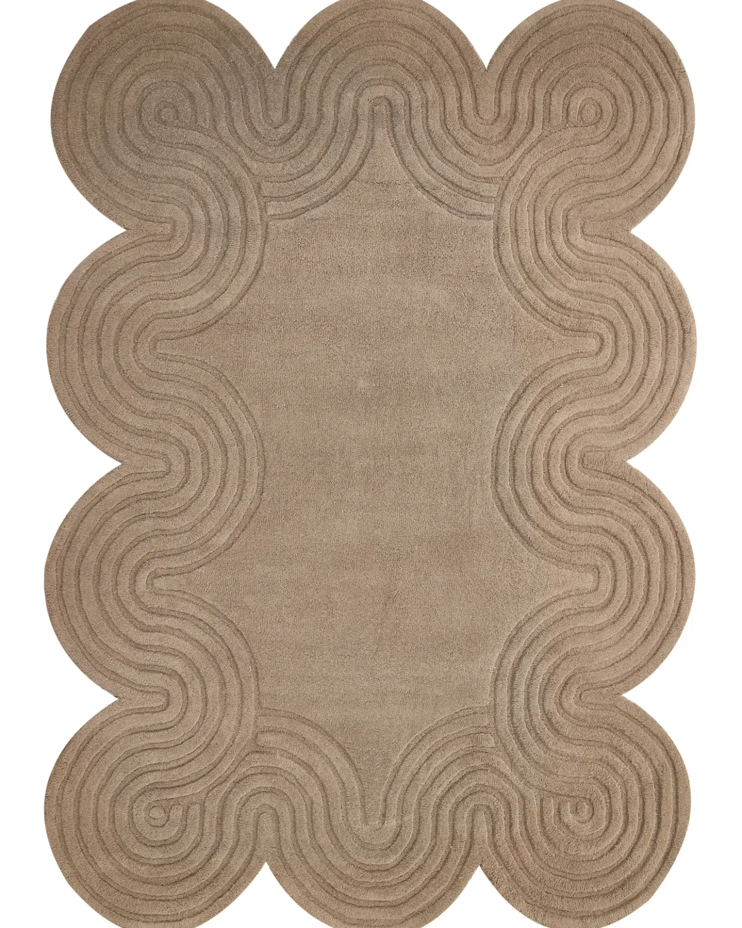 Tappeto MALVAN Tortora 160 x 230 cm Lana