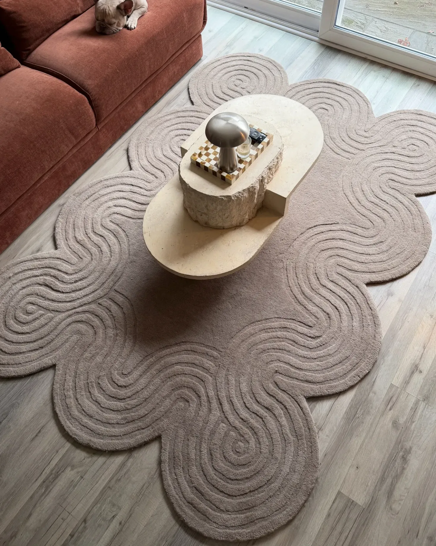 Tappeto MALVAN Tortora 160 x 230 cm Lana