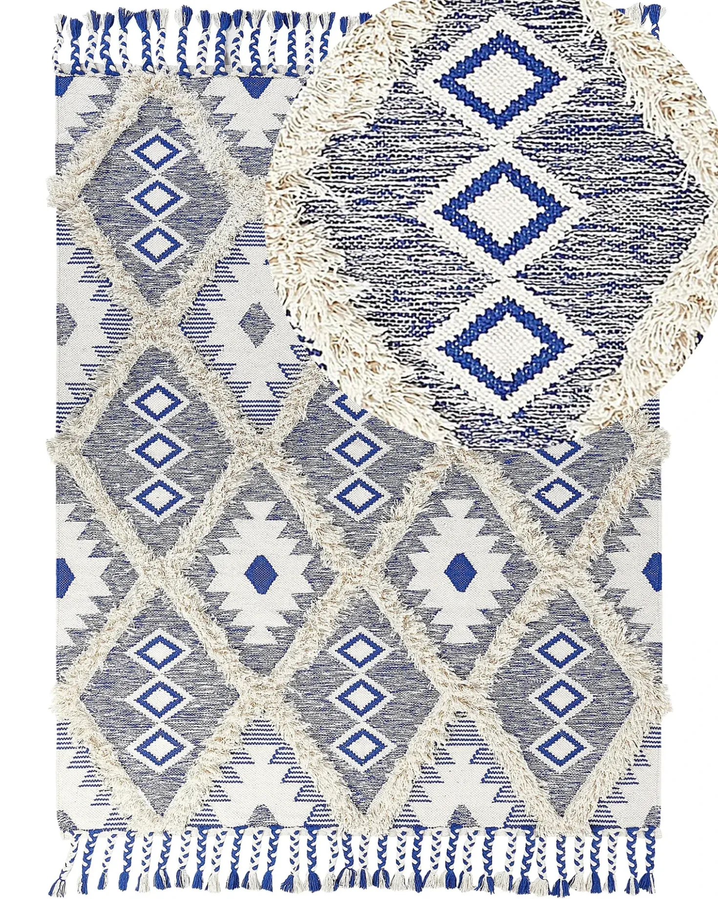 Tappeto MANAVGAT Beige chiaro 140 x 200 cm Cotone