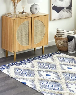 Tappeto MANAVGAT Beige chiaro 140 x 200 cm Cotone