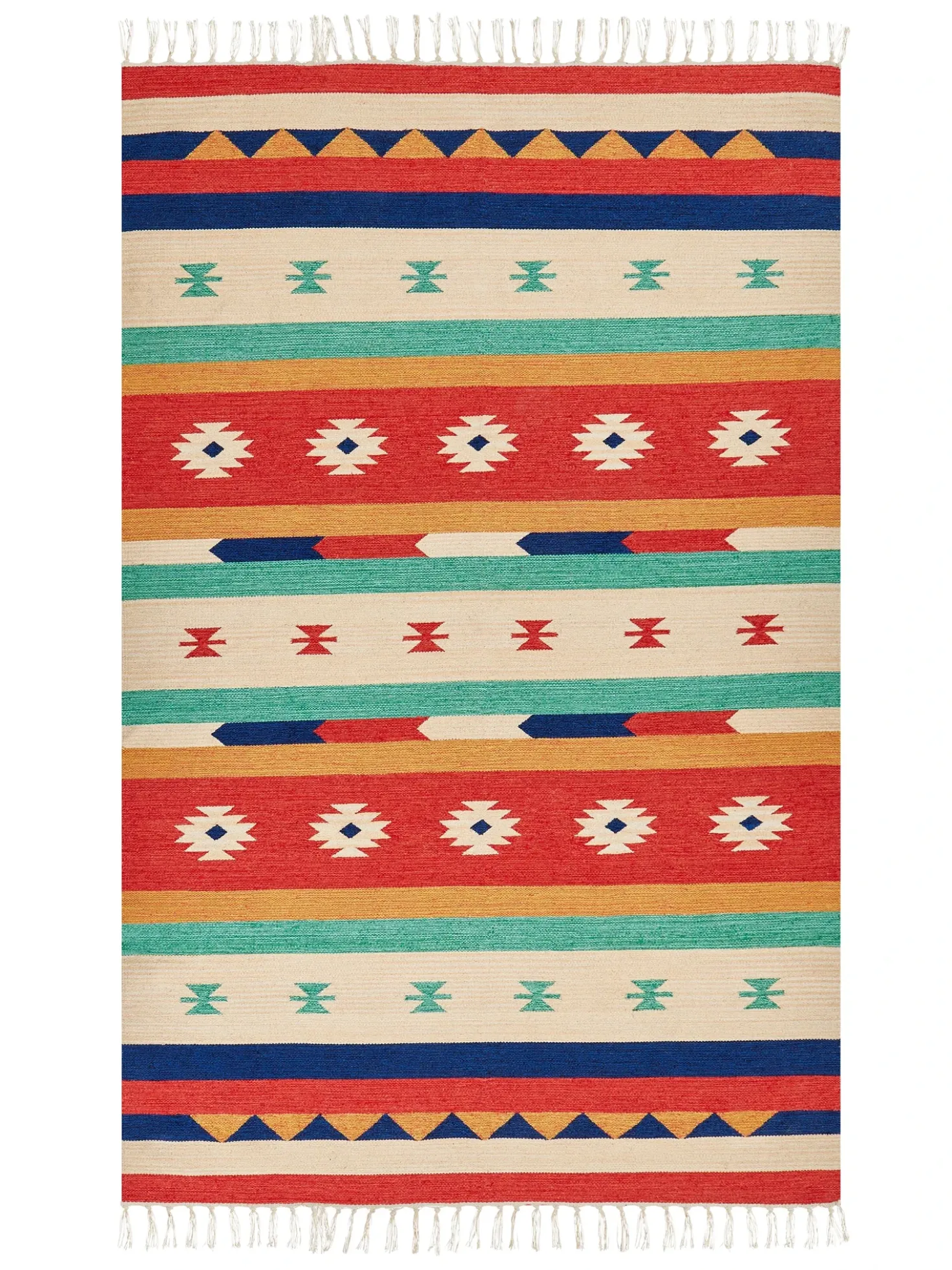 Tappeto MARGARA Multicolore 140 x 200 cm Cotone Kilim